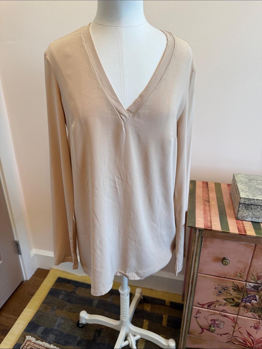 Ian silk tunic top